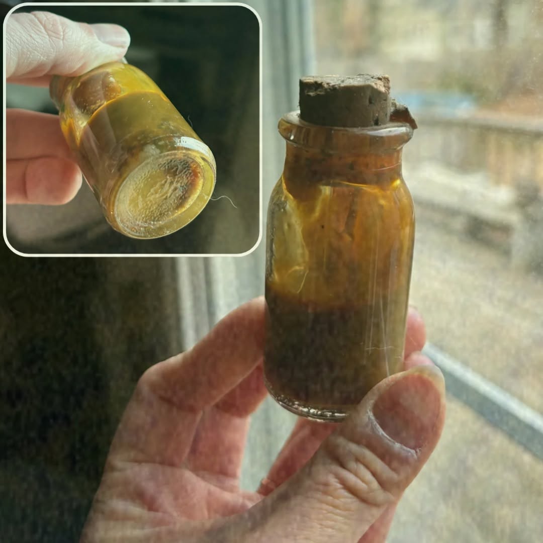 Antique Glue Bottle Found Inside an 1886 Wall